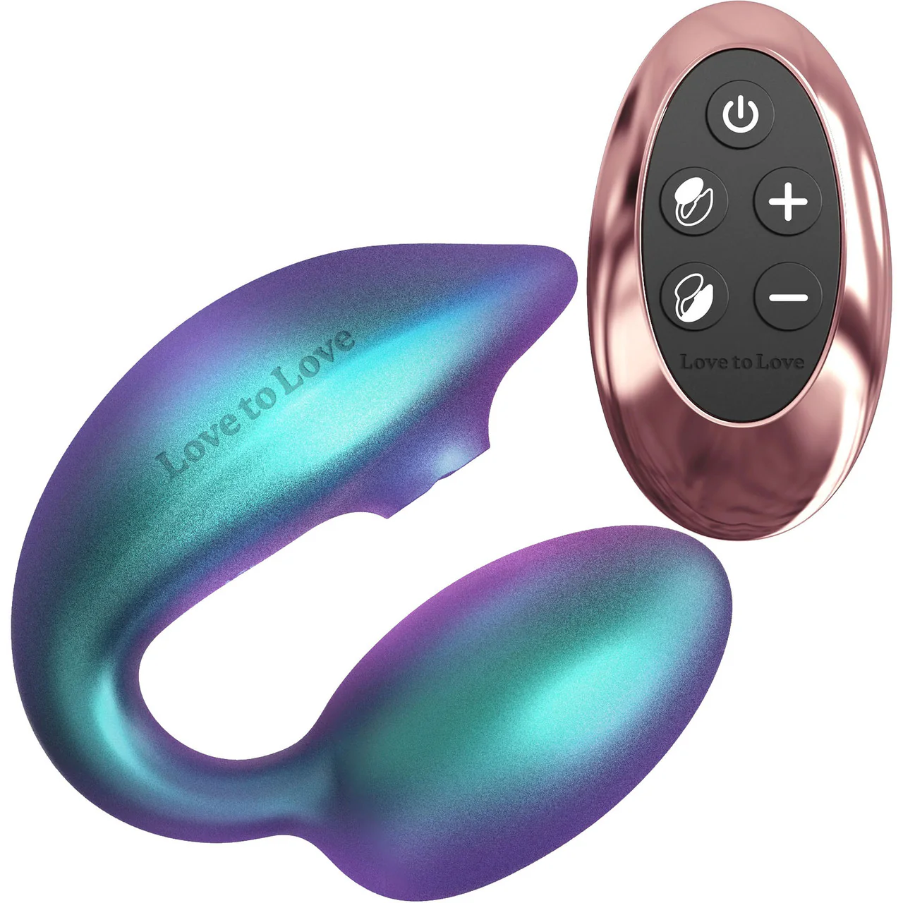Wonderlover Air Pulse Clitoral Stimulator & Vibrating G-Spot Egg By Love To Love - Iridescent Turquoise - Image 3