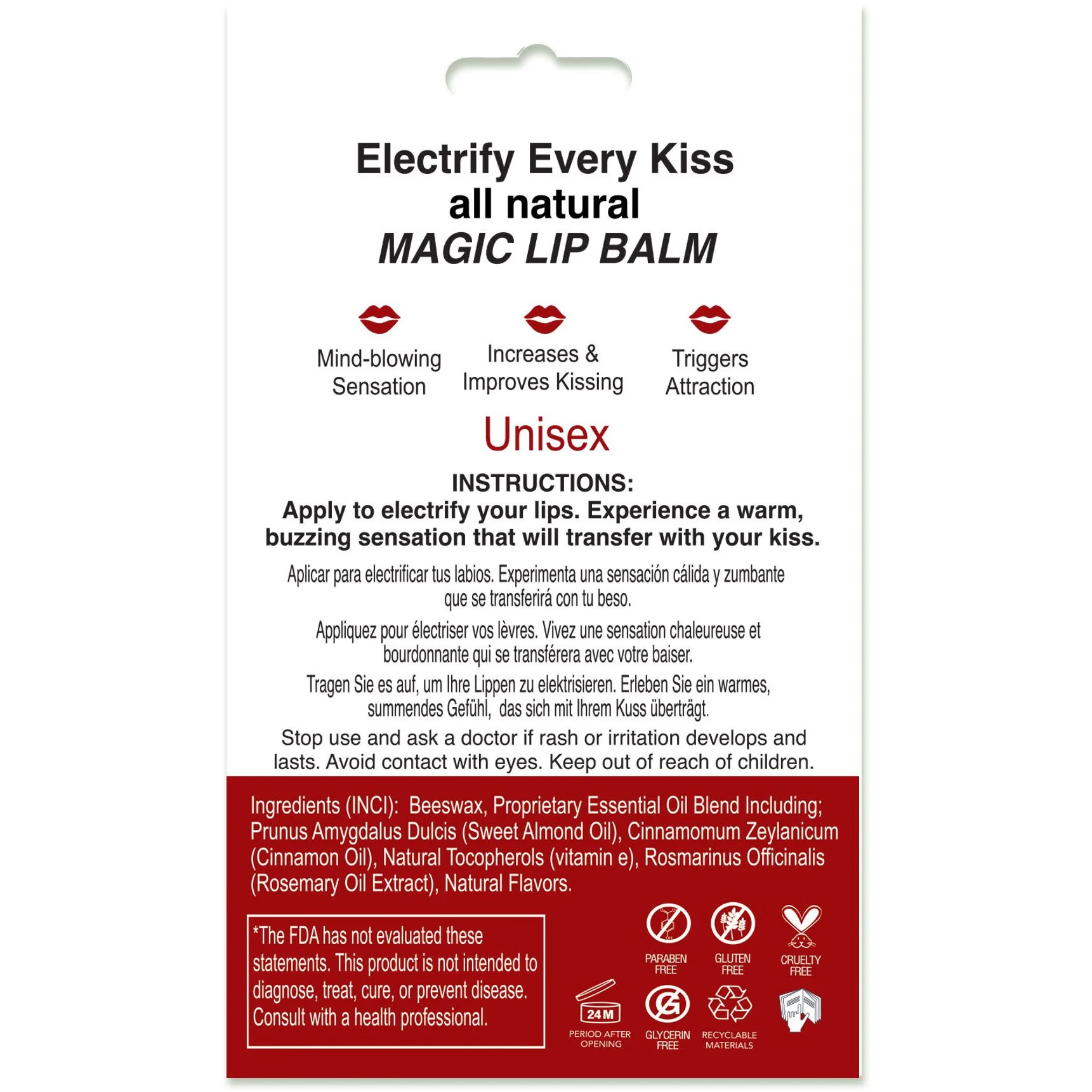 X On The Lips Buzzing Lip Balm With Pheromones By Sensuva 0.15 oz - Image 10