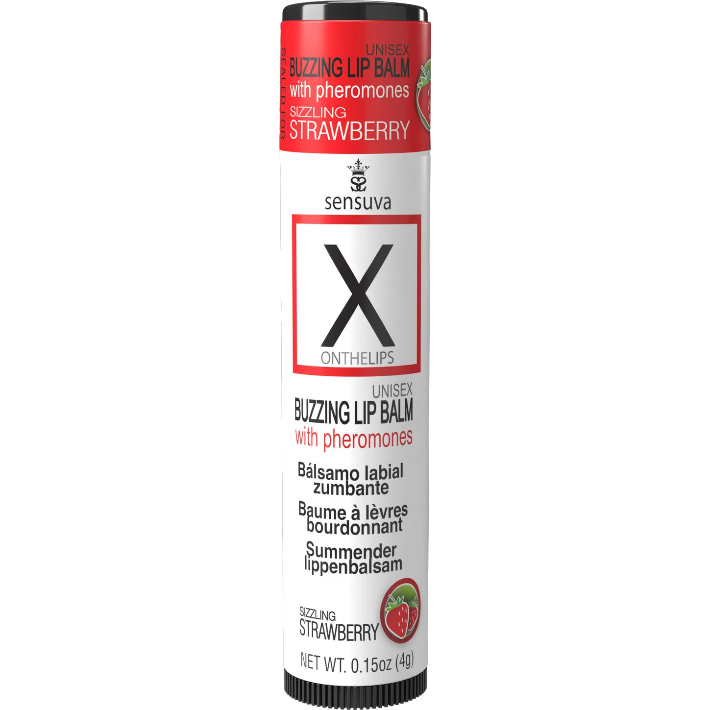 X On The Lips Buzzing Lip Balm With Pheromones By Sensuva 0.15 oz - Image 2