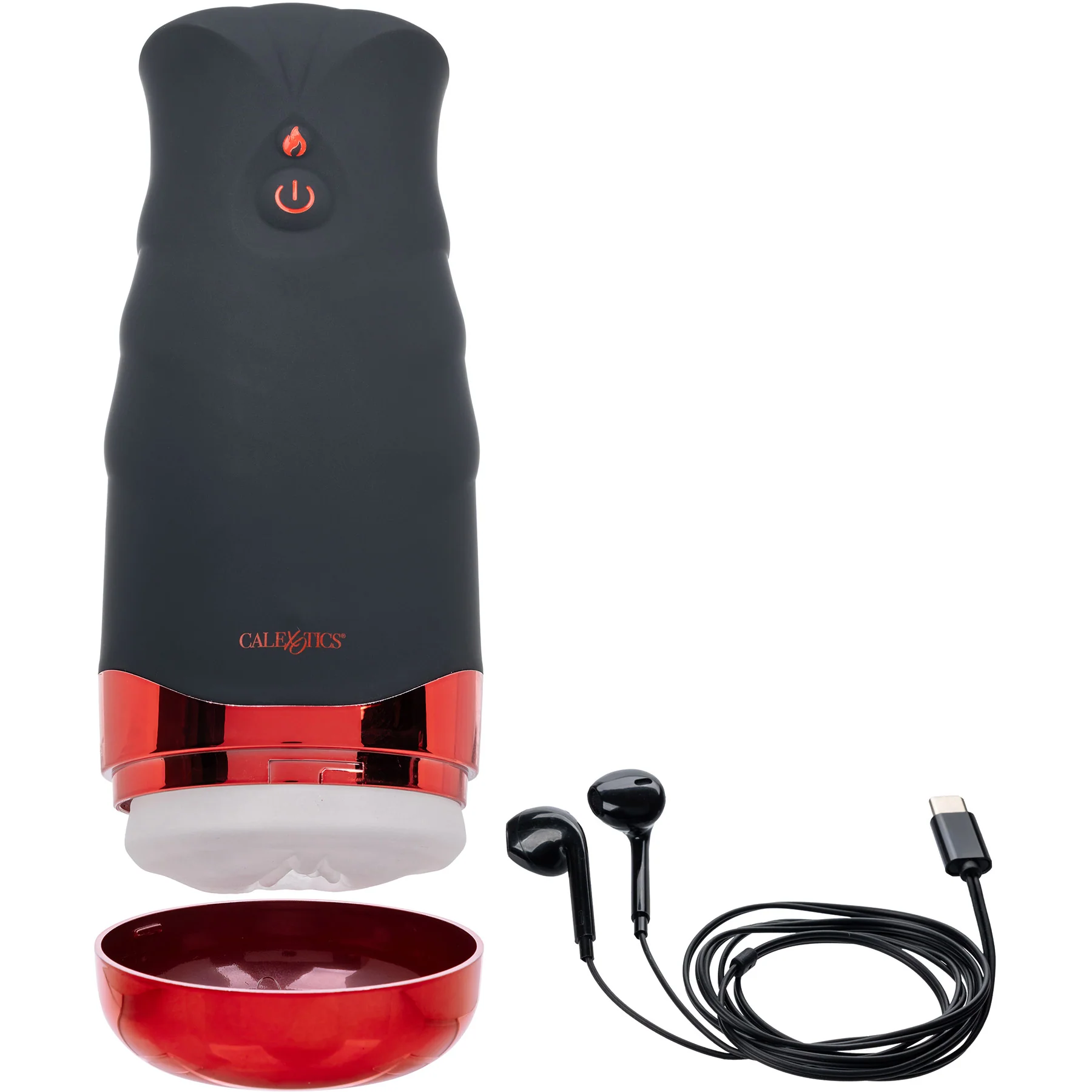 Xcess™ Hot Moaning Pussy Warming Vibrating Penis Masturbator By CalExotics - Image 6