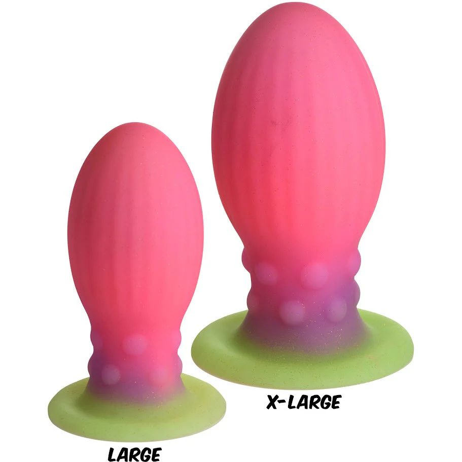 Xeno Egg Glow In The Dark Silicone Egg 5.25" Silicone Suction Cup Dildo By Creature Cocks - Large - Image 9