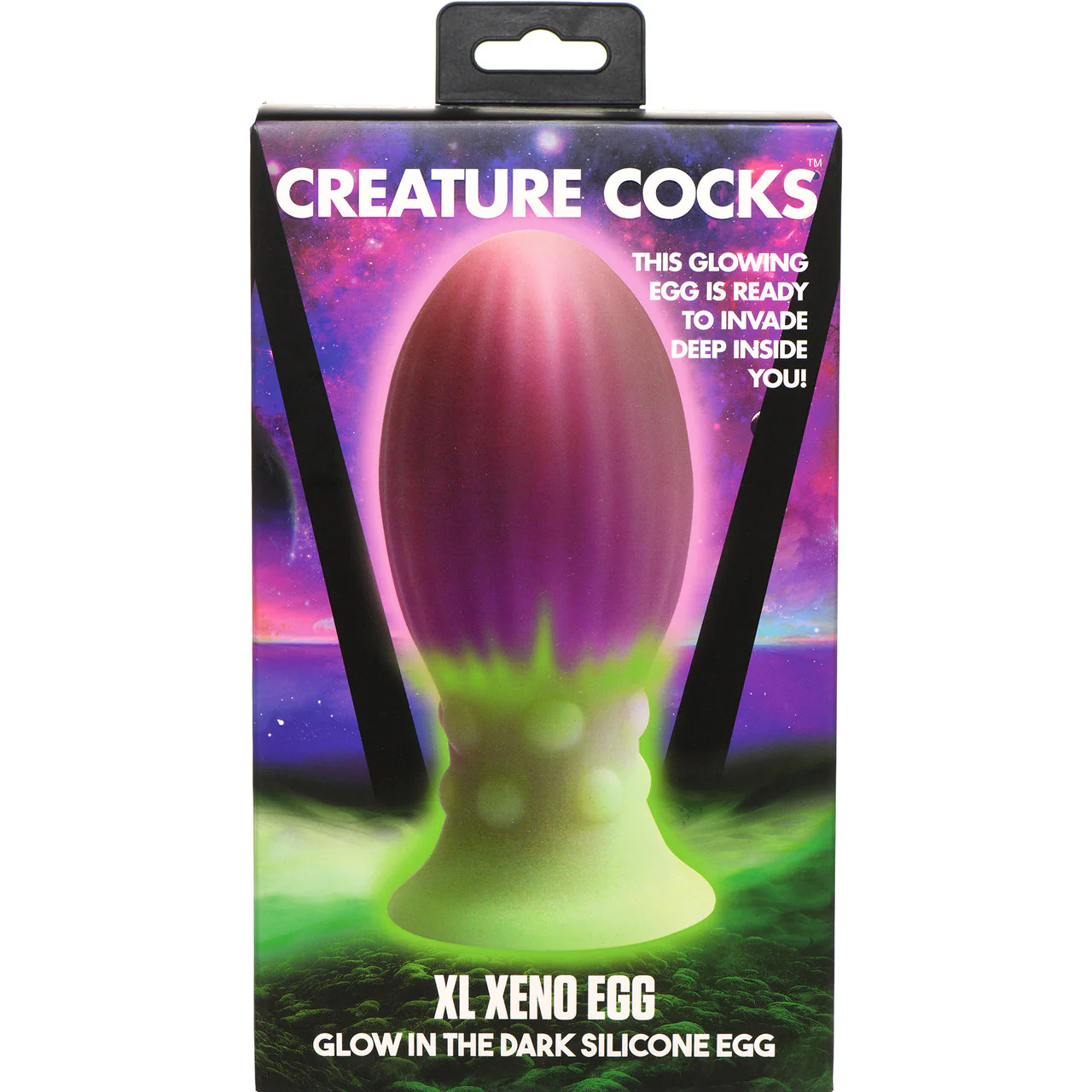 Xeno Egg Glow In The Dark Silicone Egg 6.9" Silicone Suction Cup Dildo By Creature Cocks - XL - Image 12