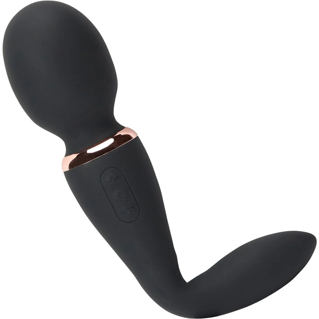 XLR8 Alluvion Silicone Rechargeable Double Ended Wand Massager By Nu Sensuelle - Black - Image 2