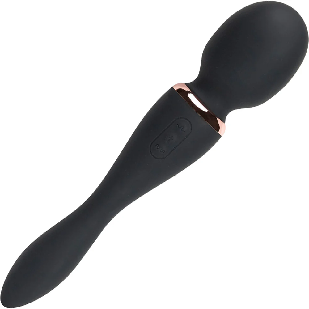 XLR8 Alluvion Silicone Rechargeable Double Ended Wand Massager By Nu Sensuelle - Black - Image 3