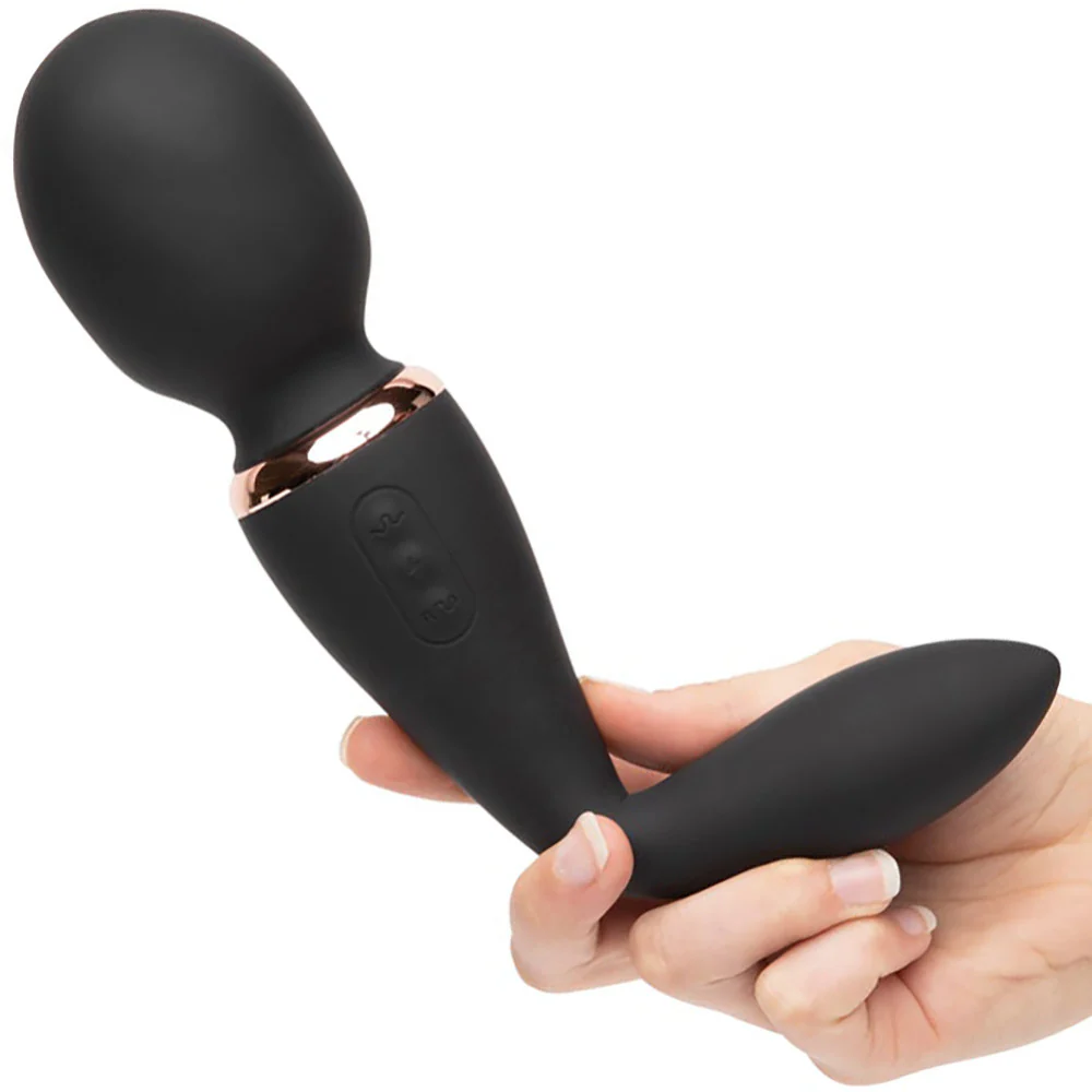 XLR8 Alluvion Silicone Rechargeable Double Ended Wand Massager By Nu Sensuelle - Black - Image 5