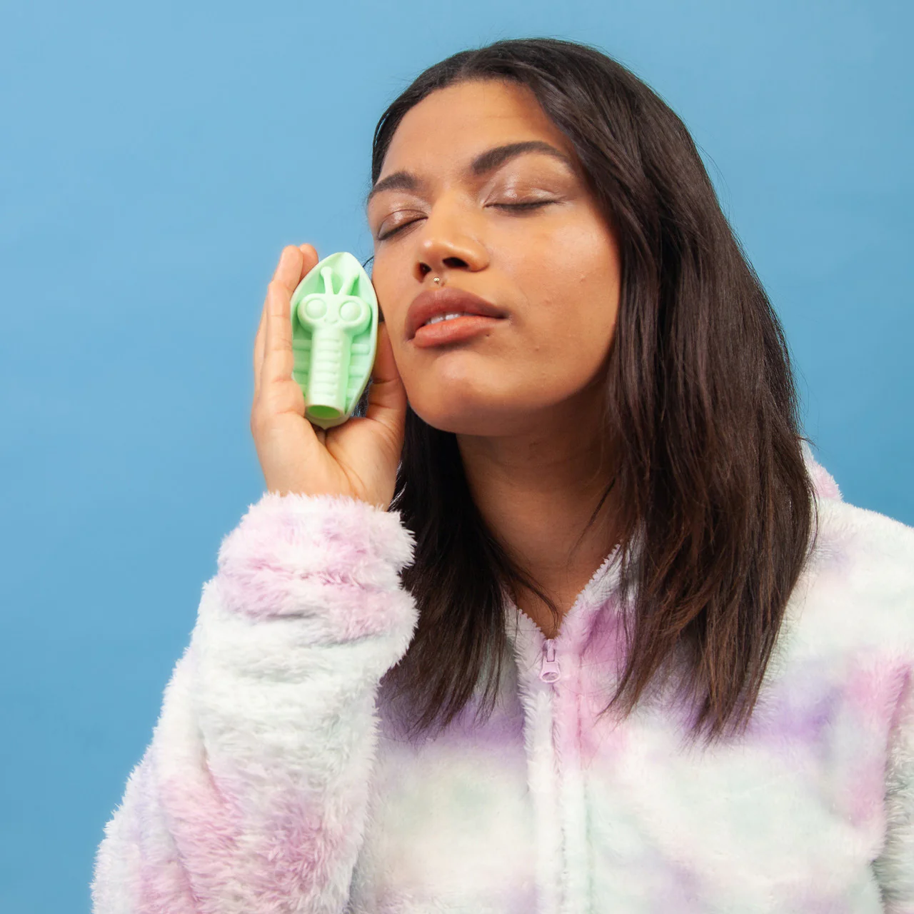 Zeep Silicone Rechargeable Waterproof Vibrator By Cute Little Fuckers - Mint Green - Image 7
