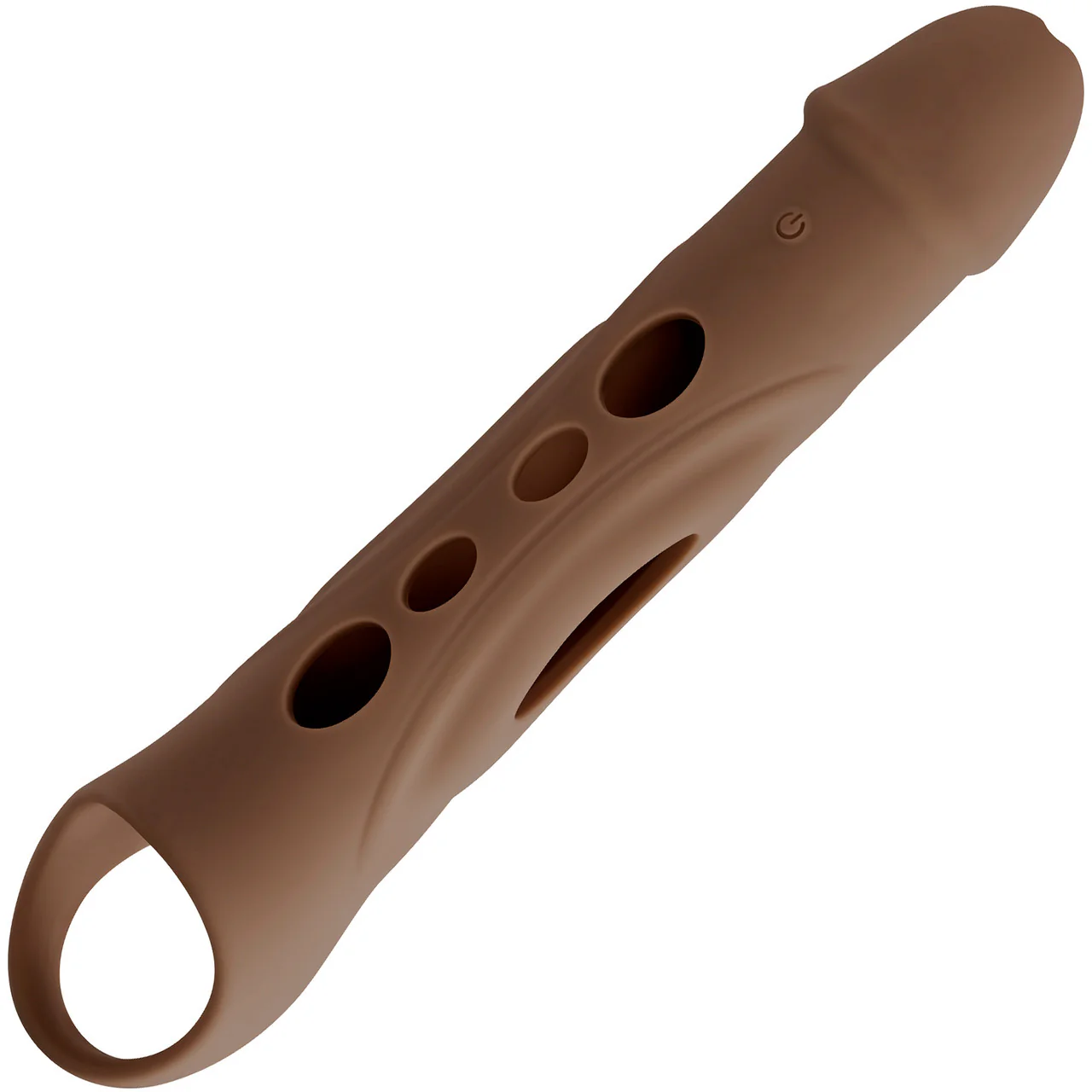 Zero Tolerance Big Boy Extender Rechargeable Silicone Penis Extension With Remote - Chocolate - Image 3