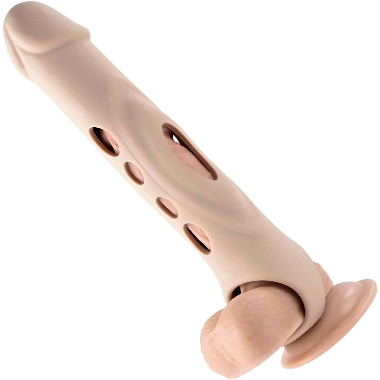 Zero Tolerance Big Boy Extender Rechargeable Silicone Penis Extension With Remote - Vanilla - Image 4