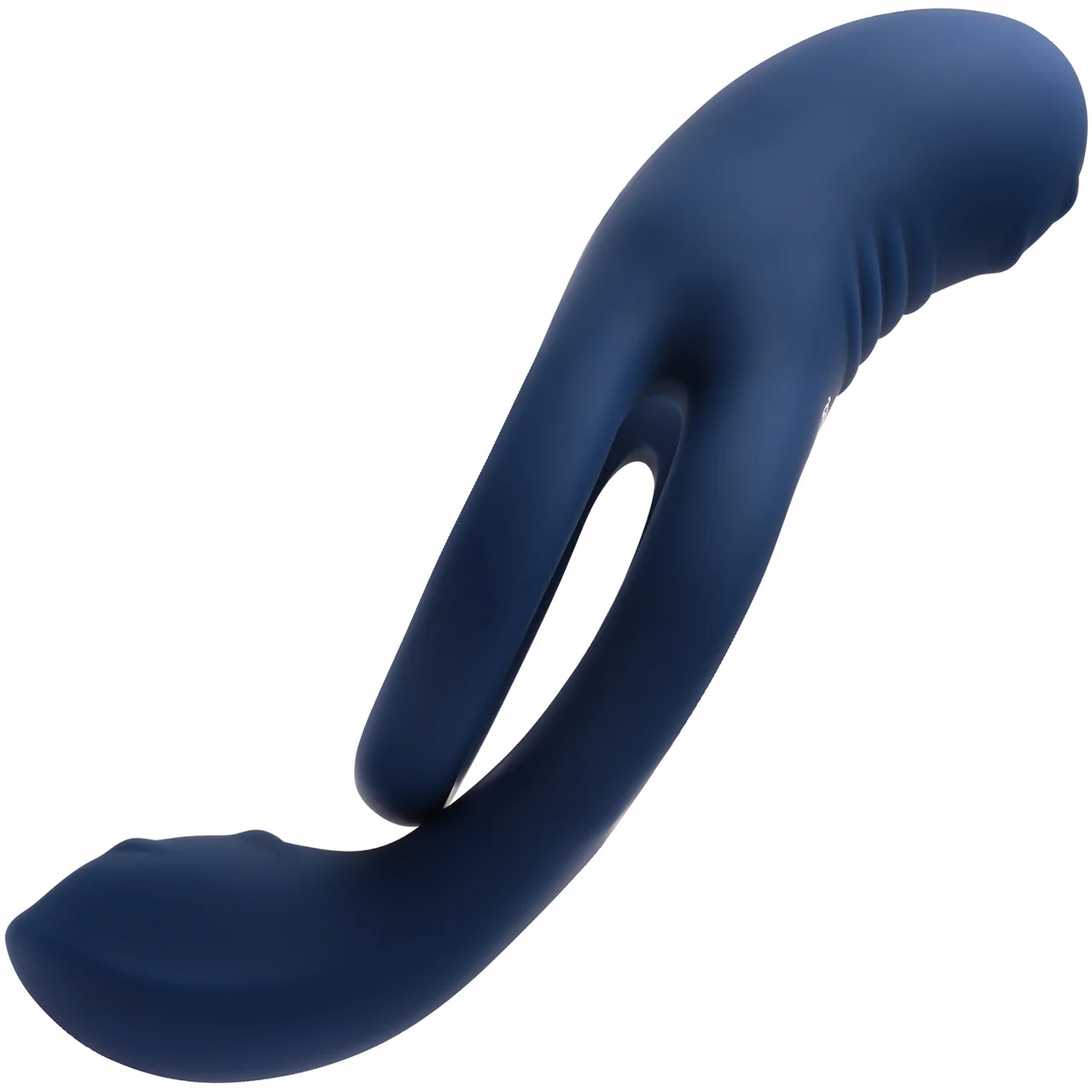 Zero Tolerance Ring Around The Rosy Silicone Vibrating Double Cock Ring & Ball Stimulator - Blue - Image 5