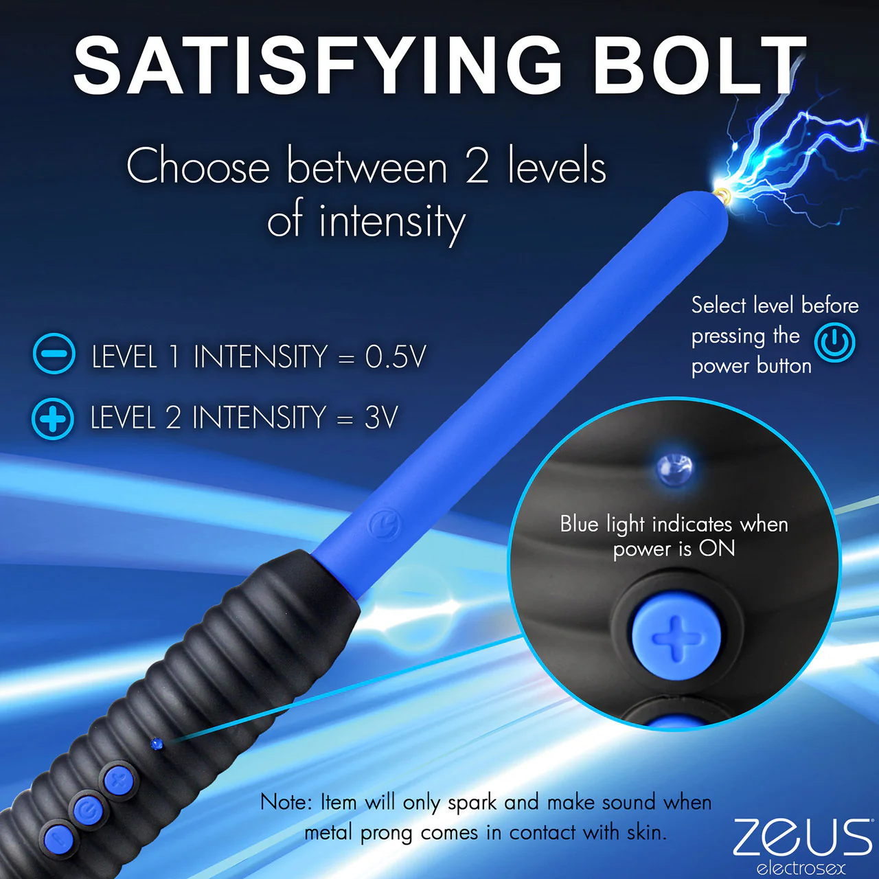 Zeus Electrosex Shock Rod E-Stim Zapping Wand - Image 6