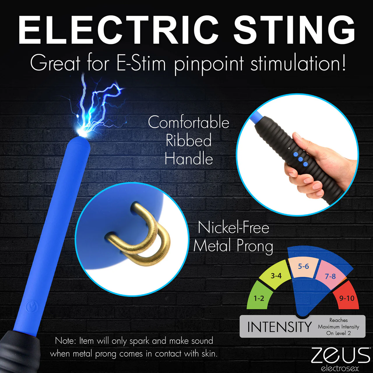 Zeus Electrosex Shock Rod E-Stim Zapping Wand - Image 8