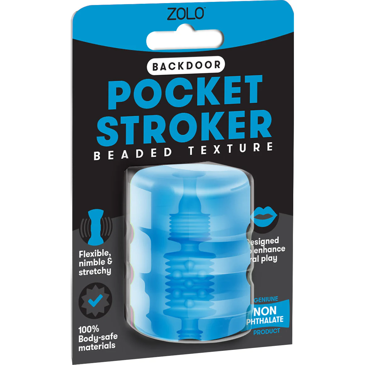 ZOLO Backdoor Beaded Texture Pocket Stroker Penis Masturbator - Image 2