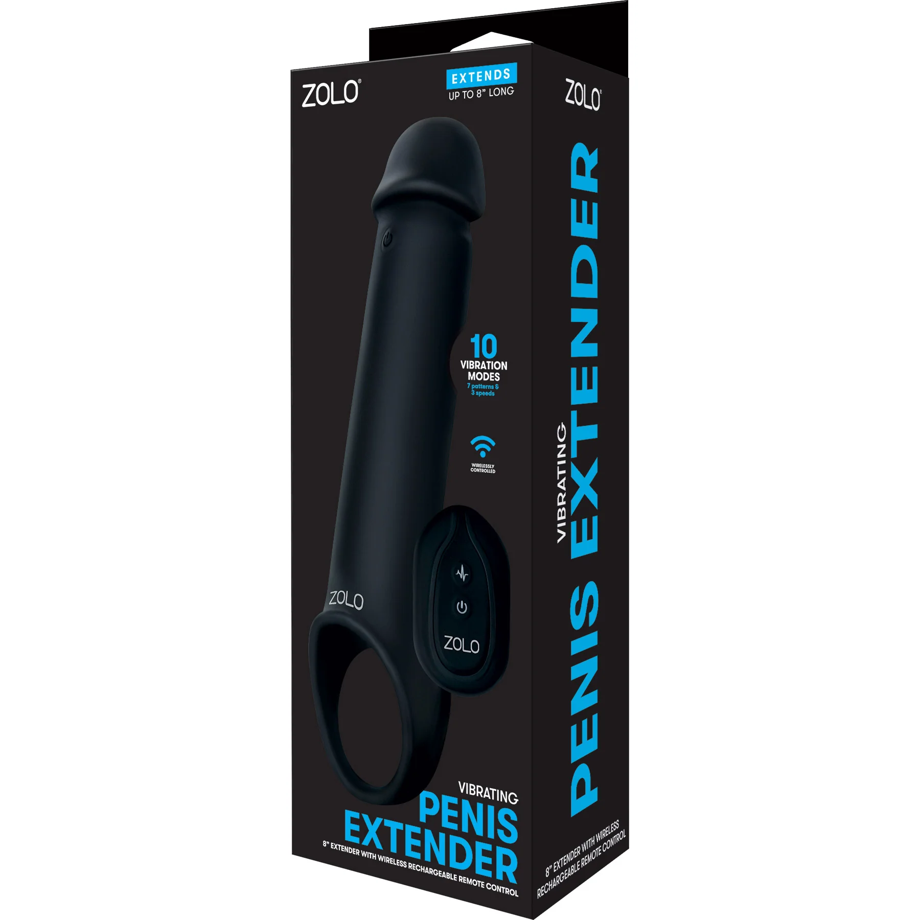 Zolo Vibrating Silicone Rechargeable Penis Extender With Remote - Image 3
