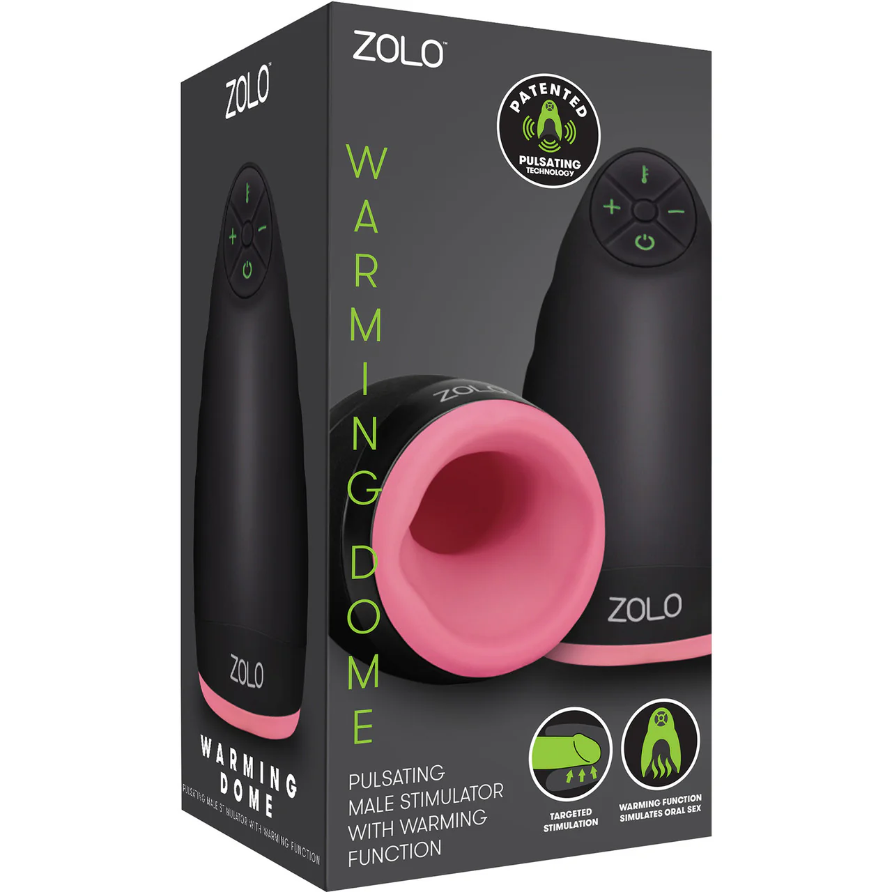 ZOLO Warming Dome Rechargeable Vibrating Penis Masturbator - Image 2